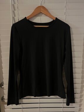 Black Stretch Basic Top Large Lightweight Layering - New without tags